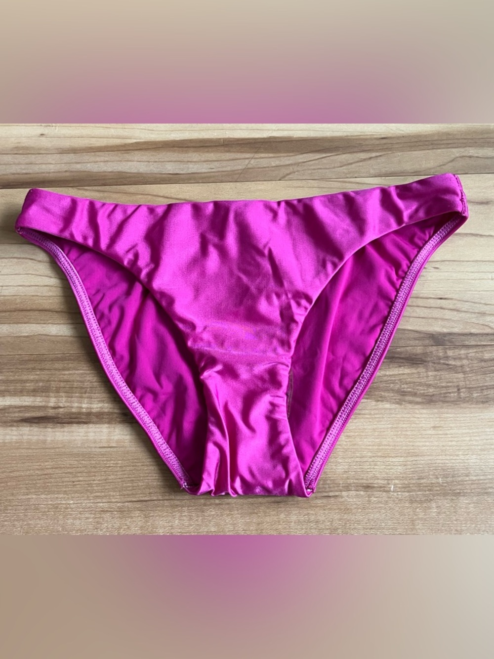 ViX Paula Hermanny Pink Bikini Bottom XS Brazilian Ruched NWOT